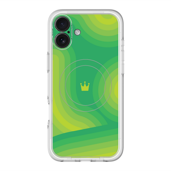 スリムプロテクションプレミアムケース with MagSafe［ CASEPLAY Winding Pattern - Green ］
