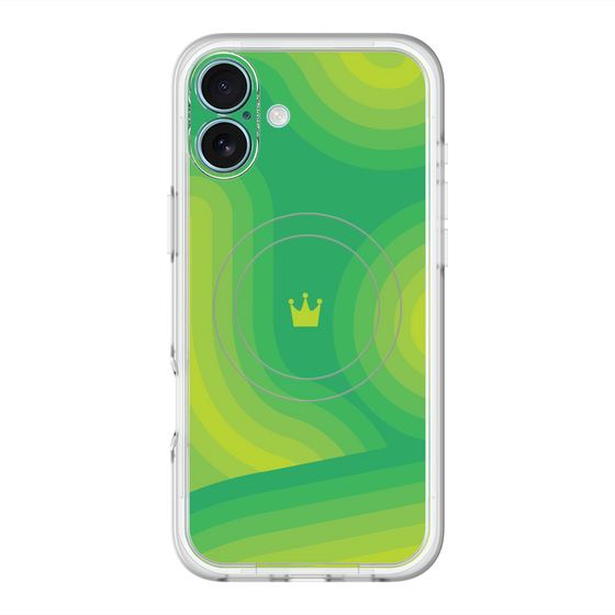 スリムプロテクションプレミアムケース with MagSafe［ CASEPLAY Winding Pattern - Green ］