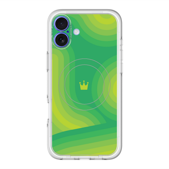 スリムプロテクションプレミアムケース with MagSafe［ CASEPLAY Winding Pattern - Green ］