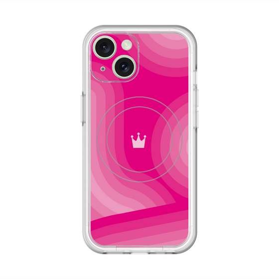 スリムプロテクションプレミアムケース with MagSafe［ CASEPLAY Winding Pattern - Pink ］