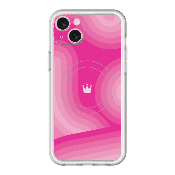 スリムプロテクションプレミアムケース with MagSafe［ CASEPLAY Winding Pattern - Pink ］