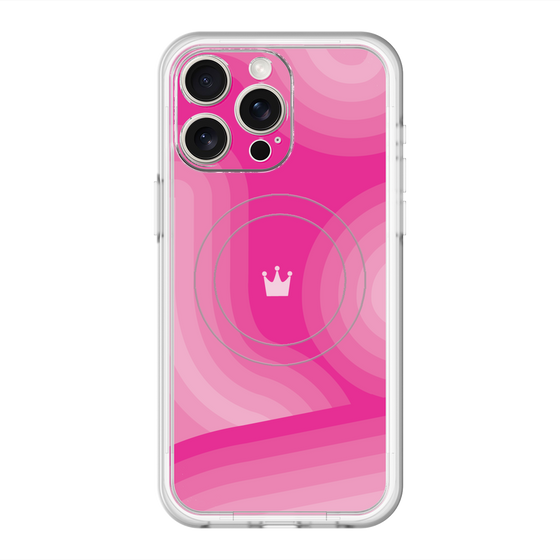 スリムプロテクションプレミアムケース with MagSafe［ CASEPLAY Winding Pattern - Pink ］