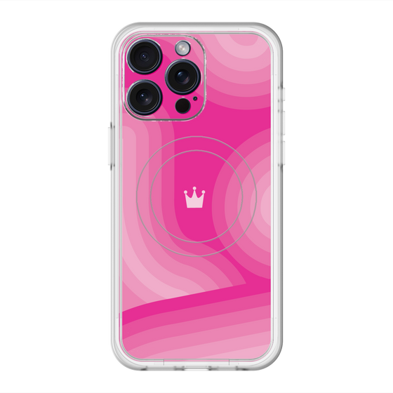 スリムプロテクションプレミアムケース with MagSafe［ CASEPLAY Winding Pattern - Pink ］