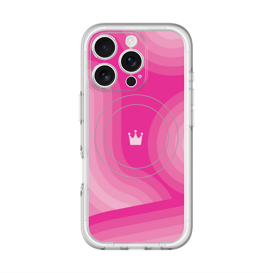 スリムプロテクションプレミアムケース with MagSafe［ CASEPLAY Winding Pattern - Pink ］