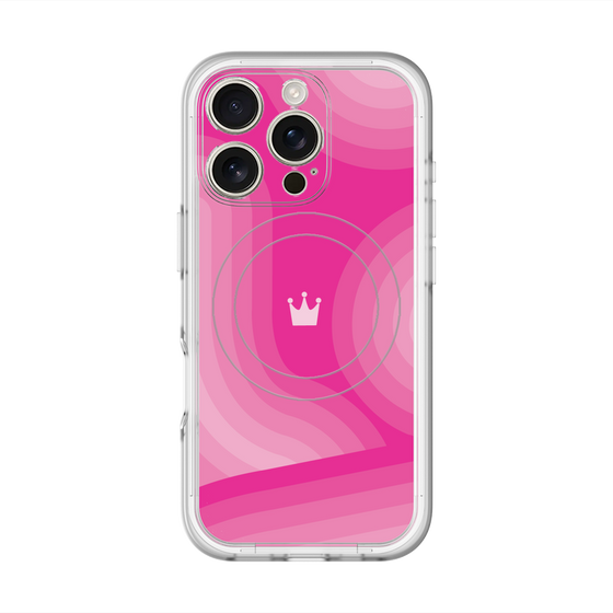 スリムプロテクションプレミアムケース with MagSafe［ CASEPLAY Winding Pattern - Pink ］
