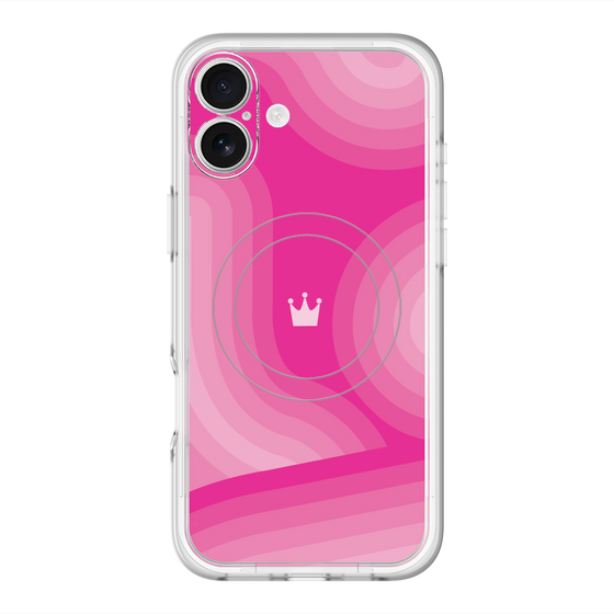 スリムプロテクションプレミアムケース with MagSafe［ CASEPLAY Winding Pattern - Pink ］