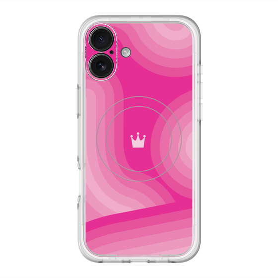 スリムプロテクションプレミアムケース with MagSafe［ CASEPLAY Winding Pattern - Pink ］
