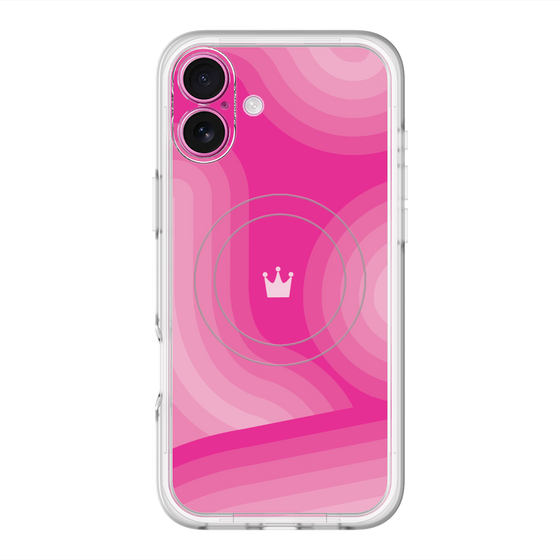 スリムプロテクションプレミアムケース with MagSafe［ CASEPLAY Winding Pattern - Pink ］