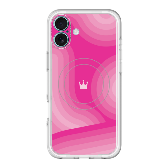 スリムプロテクションプレミアムケース with MagSafe［ CASEPLAY Winding Pattern - Pink ］