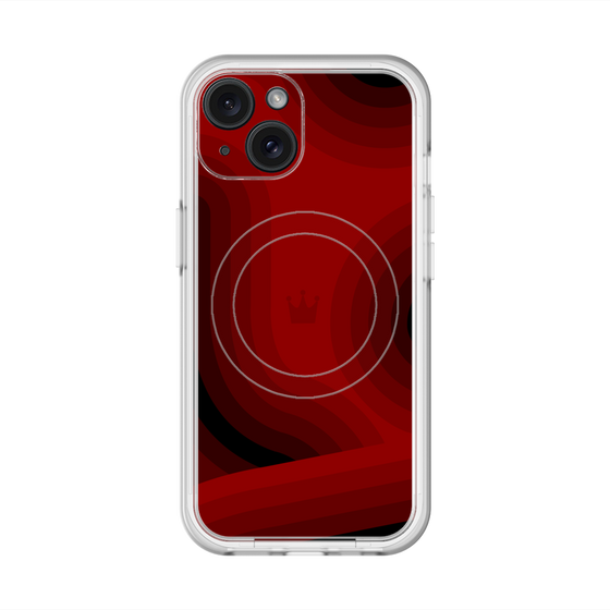 スリムプロテクションプレミアムケース with MagSafe［ CASEPLAY Winding Pattern - Red ］