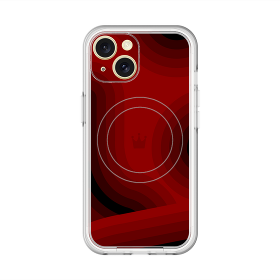 スリムプロテクションプレミアムケース with MagSafe［ CASEPLAY Winding Pattern - Red ］