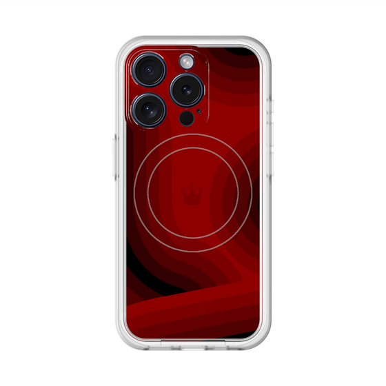 スリムプロテクションプレミアムケース with MagSafe［ CASEPLAY Winding Pattern - Red ］