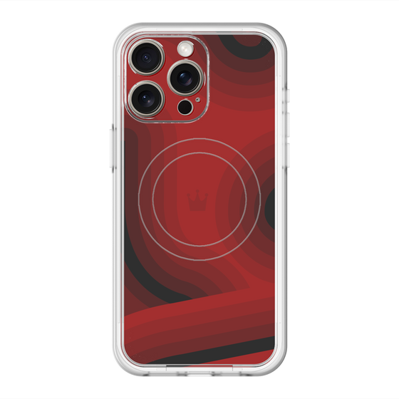 スリムプロテクションプレミアムケース with MagSafe［ CASEPLAY Winding Pattern - Red ］