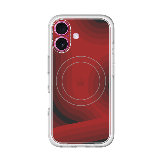 スリムプロテクションプレミアムケース with MagSafe［ CASEPLAY Winding Pattern - Red ］