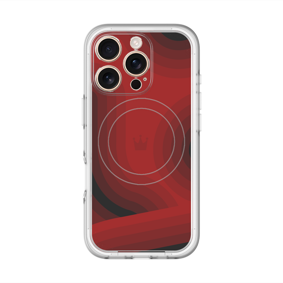 スリムプロテクションプレミアムケース with MagSafe［ CASEPLAY Winding Pattern - Red ］