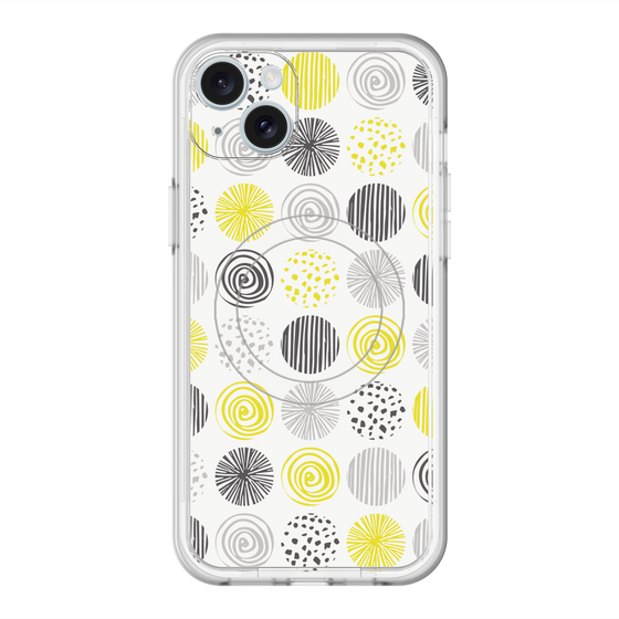 スリムプロテクションプレミアムケース with MagSafe［ Nordic Circle - Yellow ］