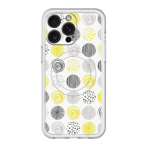 スリムプロテクションプレミアムケース with MagSafe［ Nordic Circle - Yellow ］