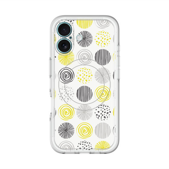 スリムプロテクションプレミアムケース with MagSafe［ Nordic Circle - Yellow ］