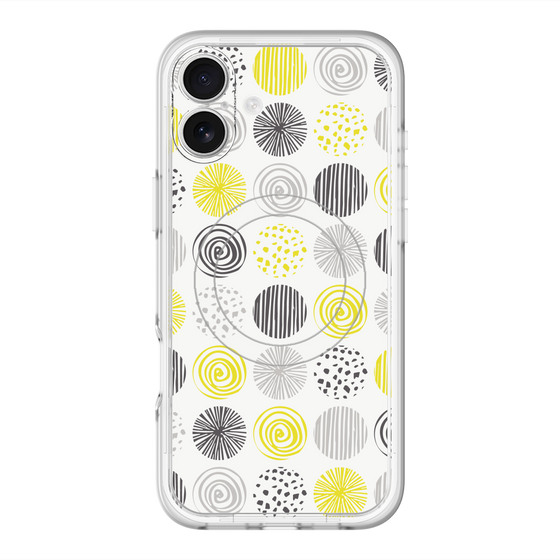 スリムプロテクションプレミアムケース with MagSafe［ Nordic Circle - Yellow ］