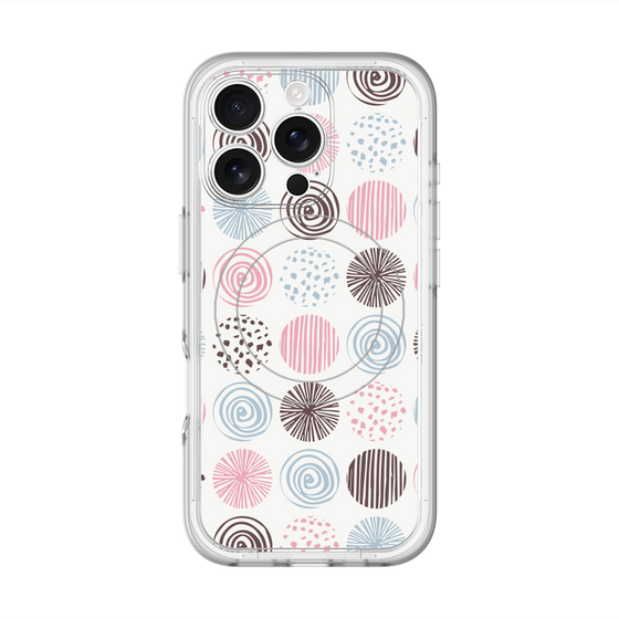 スリムプロテクションプレミアムケース with MagSafe［ Nordic Circle - Pink ］