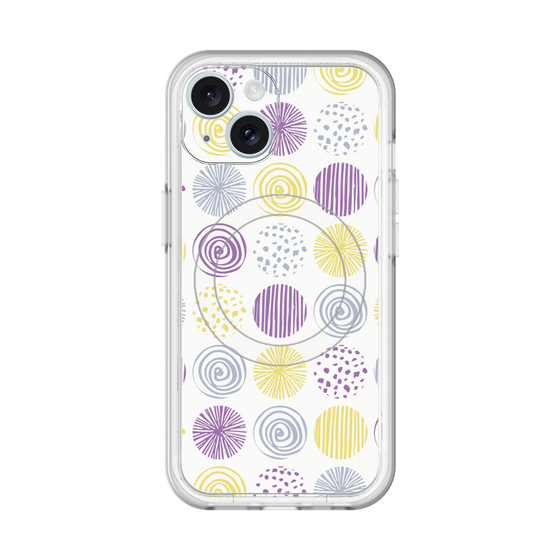 スリムプロテクションプレミアムケース with MagSafe［ Nordic Circle - Purple ］