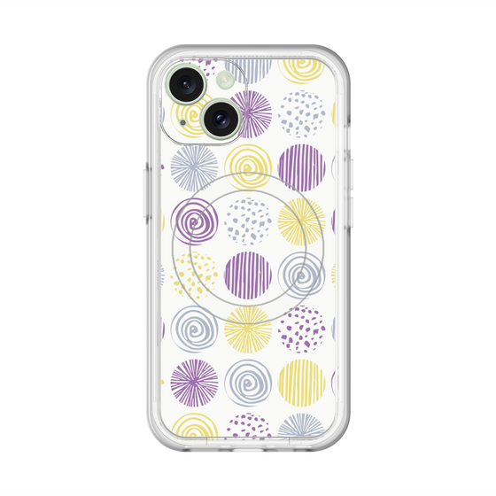 スリムプロテクションプレミアムケース with MagSafe［ Nordic Circle - Purple ］