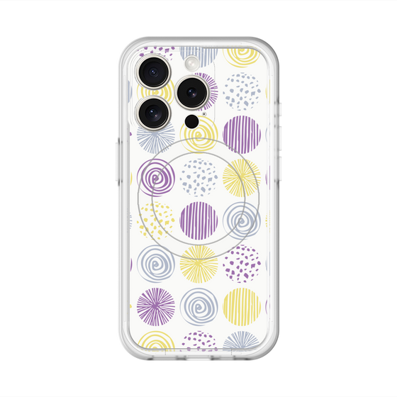 スリムプロテクションプレミアムケース with MagSafe［ Nordic Circle - Purple ］