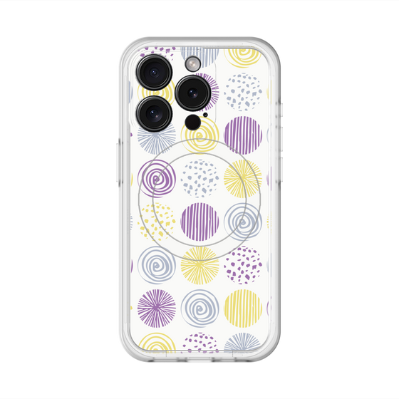スリムプロテクションプレミアムケース with MagSafe［ Nordic Circle - Purple ］