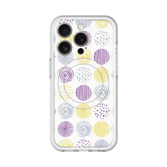 スリムプロテクションプレミアムケース with MagSafe［ Nordic Circle - Purple ］