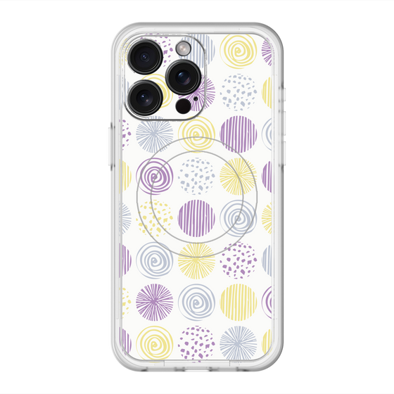 スリムプロテクションプレミアムケース with MagSafe［ Nordic Circle - Purple ］