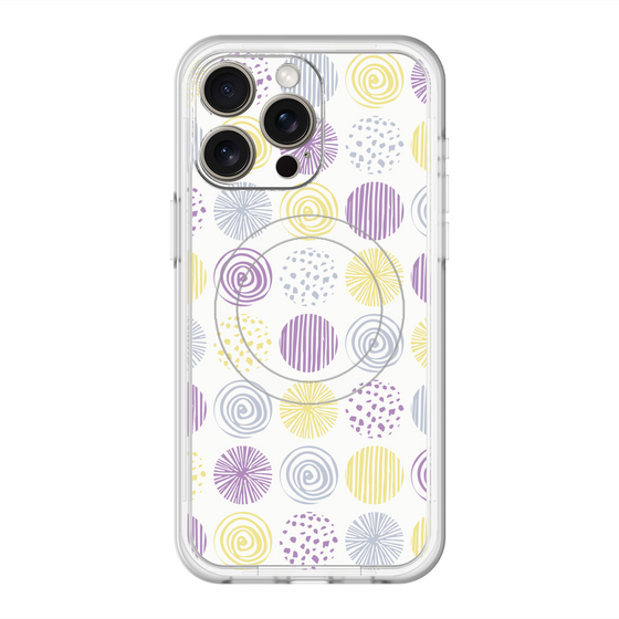 スリムプロテクションプレミアムケース with MagSafe［ Nordic Circle - Purple ］