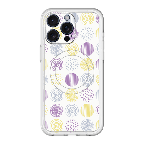スリムプロテクションプレミアムケース with MagSafe［ Nordic Circle - Purple ］