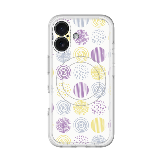 スリムプロテクションプレミアムケース with MagSafe［ Nordic Circle - Purple ］