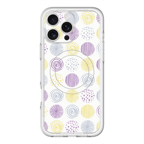 スリムプロテクションプレミアムケース with MagSafe［ Nordic Circle - Purple ］
