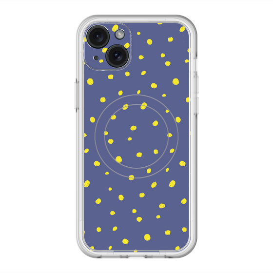 スリムプロテクションプレミアムケース with MagSafe［ Drawing Dot - Navy ］
