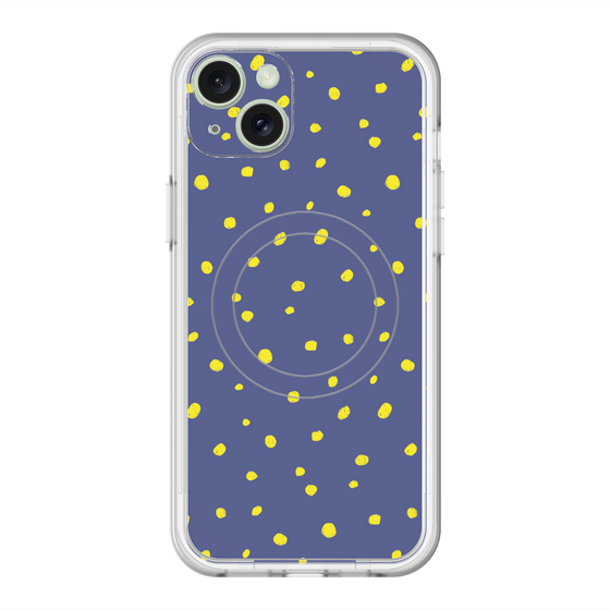 スリムプロテクションプレミアムケース with MagSafe［ Drawing Dot - Navy ］