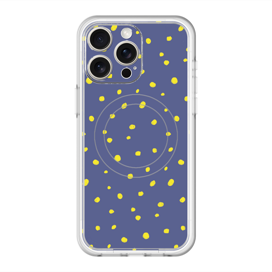 スリムプロテクションプレミアムケース with MagSafe［ Drawing Dot - Navy ］