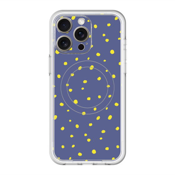 スリムプロテクションプレミアムケース with MagSafe［ Drawing Dot - Navy ］