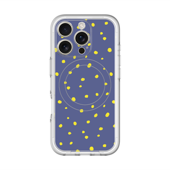 スリムプロテクションプレミアムケース with MagSafe［ Drawing Dot - Navy ］