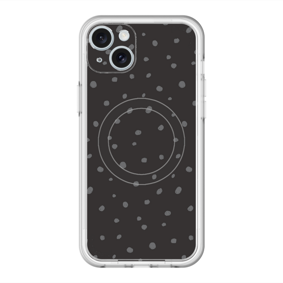 スリムプロテクションプレミアムケース with MagSafe［ Drawing Dot - Black ］