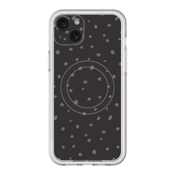 スリムプロテクションプレミアムケース with MagSafe［ Drawing Dot - Black ］