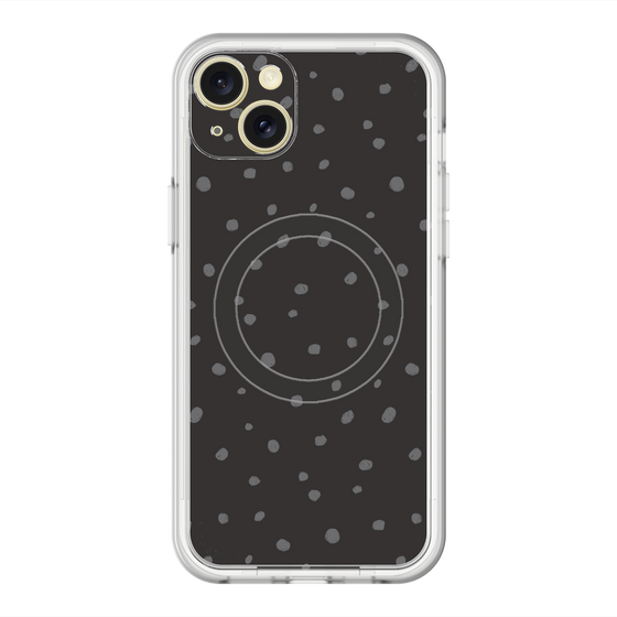 スリムプロテクションプレミアムケース with MagSafe［ Drawing Dot - Black ］