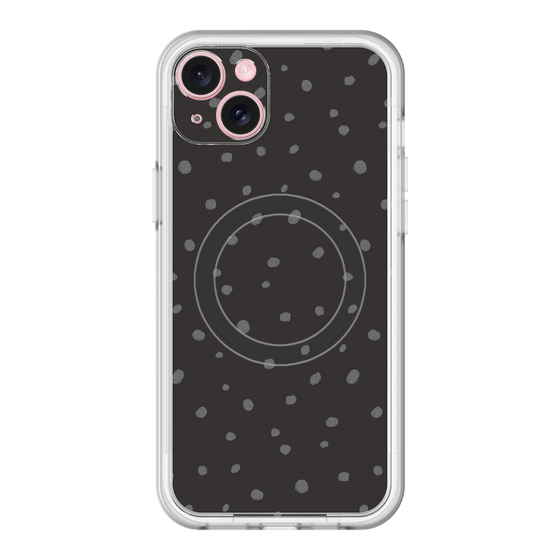 スリムプロテクションプレミアムケース with MagSafe［ Drawing Dot - Black ］