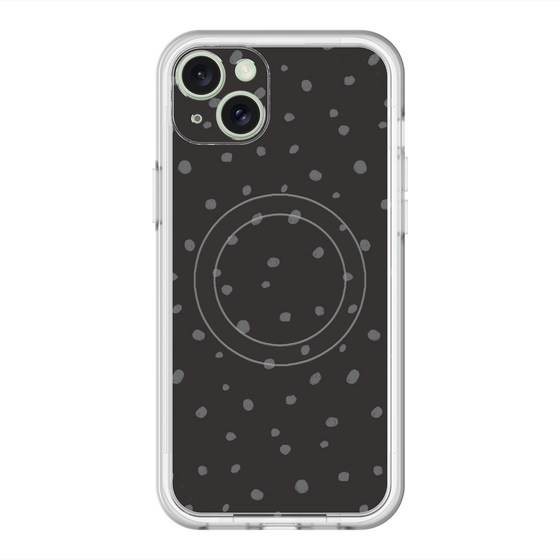 スリムプロテクションプレミアムケース with MagSafe［ Drawing Dot - Black ］