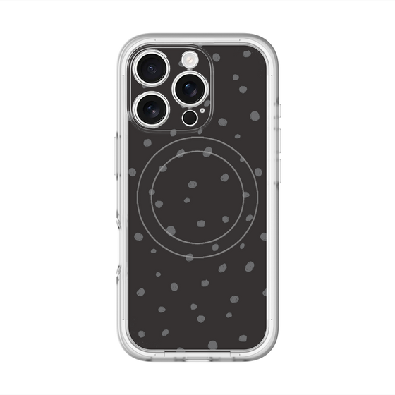 スリムプロテクションプレミアムケース with MagSafe［ Drawing Dot - Black ］