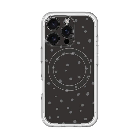 スリムプロテクションプレミアムケース with MagSafe［ Drawing Dot - Black ］
