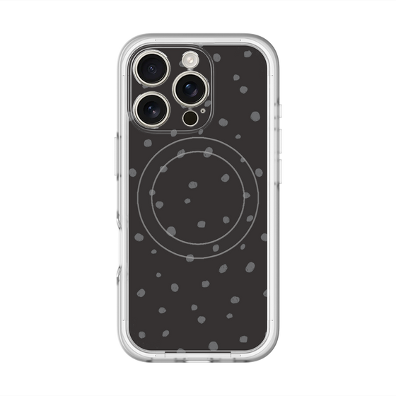 スリムプロテクションプレミアムケース with MagSafe［ Drawing Dot - Black ］