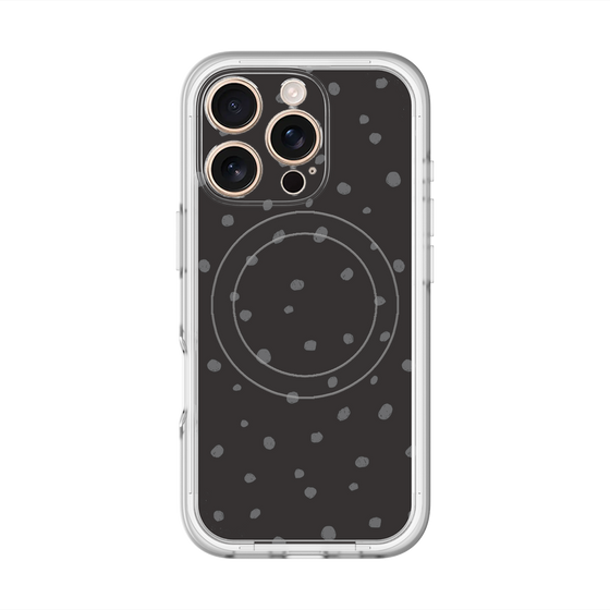 スリムプロテクションプレミアムケース with MagSafe［ Drawing Dot - Black ］