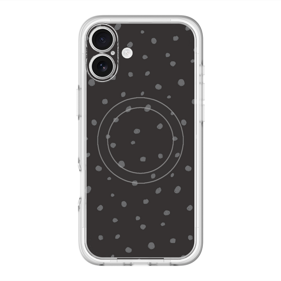 スリムプロテクションプレミアムケース with MagSafe［ Drawing Dot - Black ］