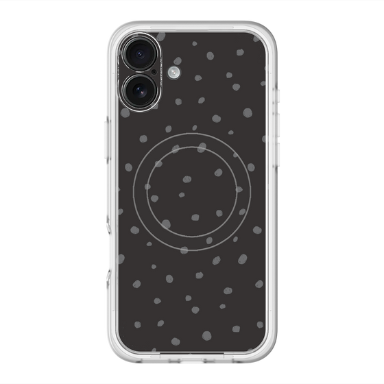 スリムプロテクションプレミアムケース with MagSafe［ Drawing Dot - Black ］